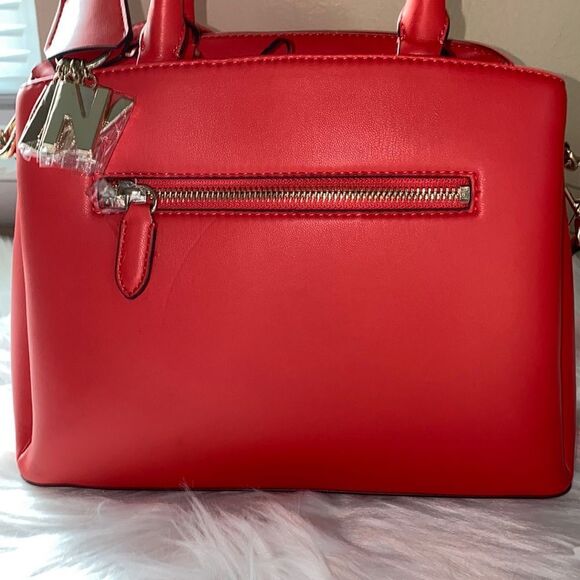 NWT DKNY Paige Md Satchel Crossbody Bag - Red - Valentine's Day - Picture 15 of 16